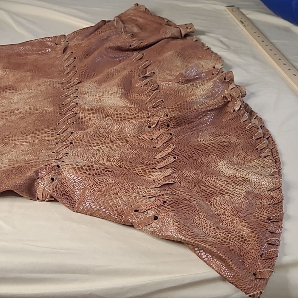 Sharon Young sz 4 faux leather skirt cow girl - Picture 5 of 8